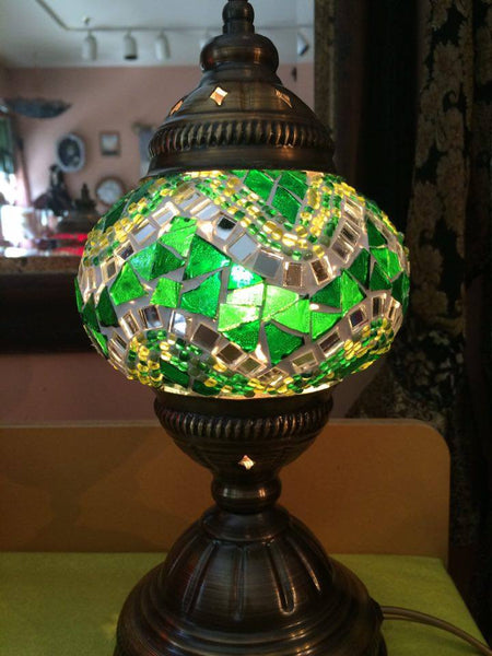 Authentic Green Turkish Lamp - Shops on Bay
